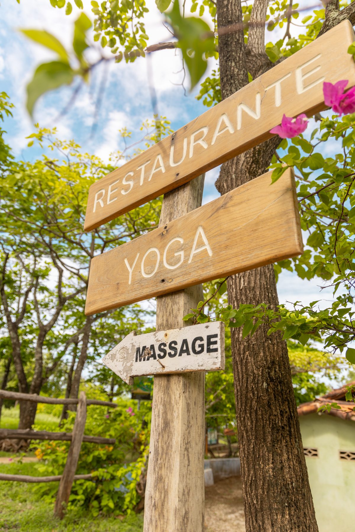 Signs to yoga and massage